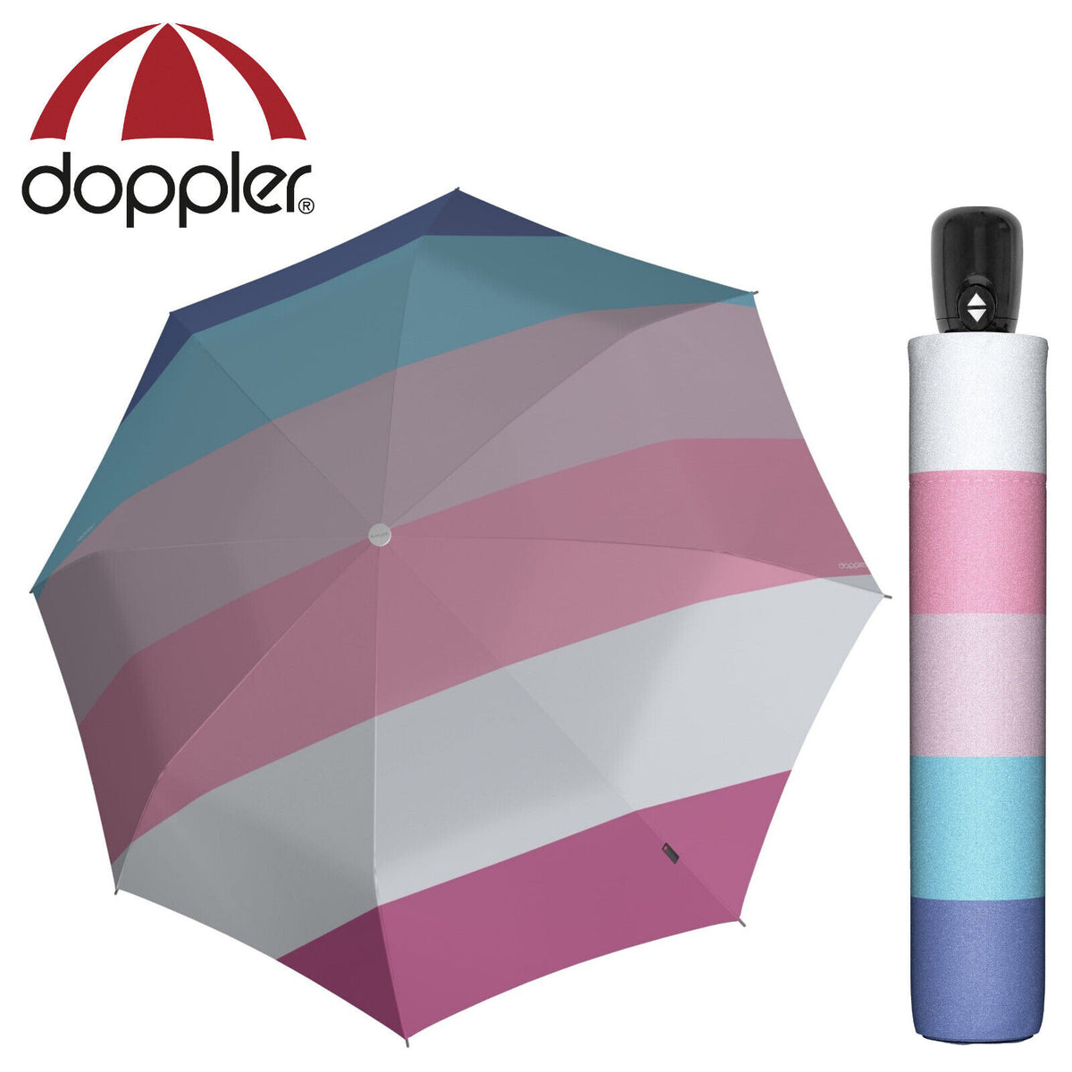 doppler Regenschirm Taschenschirm Magic Mini A Automatik Auf Modern Zu