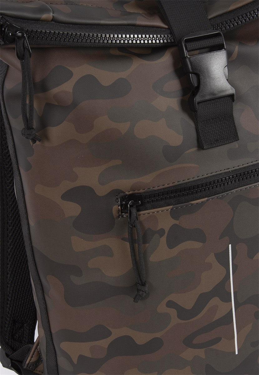 New Rebels Mart Roll Up Rolltop Kurier Rucksack New York, wasserabweisend, Laptopfach flecktarn