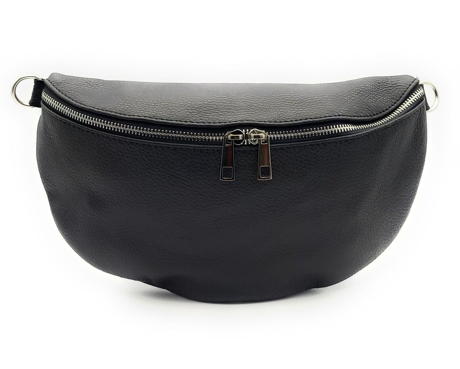 echt Leder XL Damen Crossbag Umhängetasche Schultertasche Handtasche made in Italy schwarz