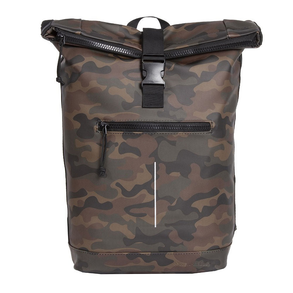 New Rebels Mart Roll Up Rolltop Kurier Rucksack New York, wasserabweisend, Laptopfach flecktarn