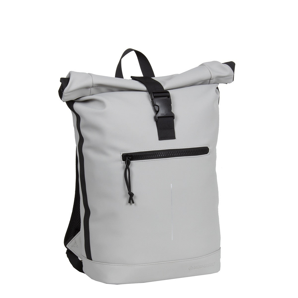 New Rebels Mart Roll Up Rolltop Kurier Rucksack New York, wasserabweisend, Laptopfach grau