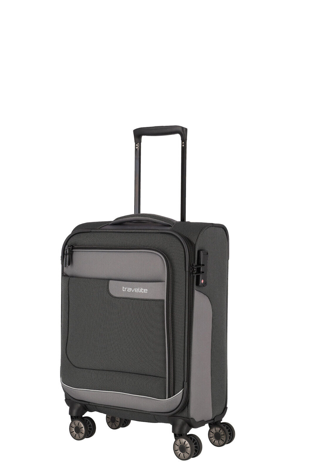 Travelite VIIA Reisekoffer Trolley Bord-Koffer 55cm Handgepäck Bordgepäck  4Rad TSA schiefer