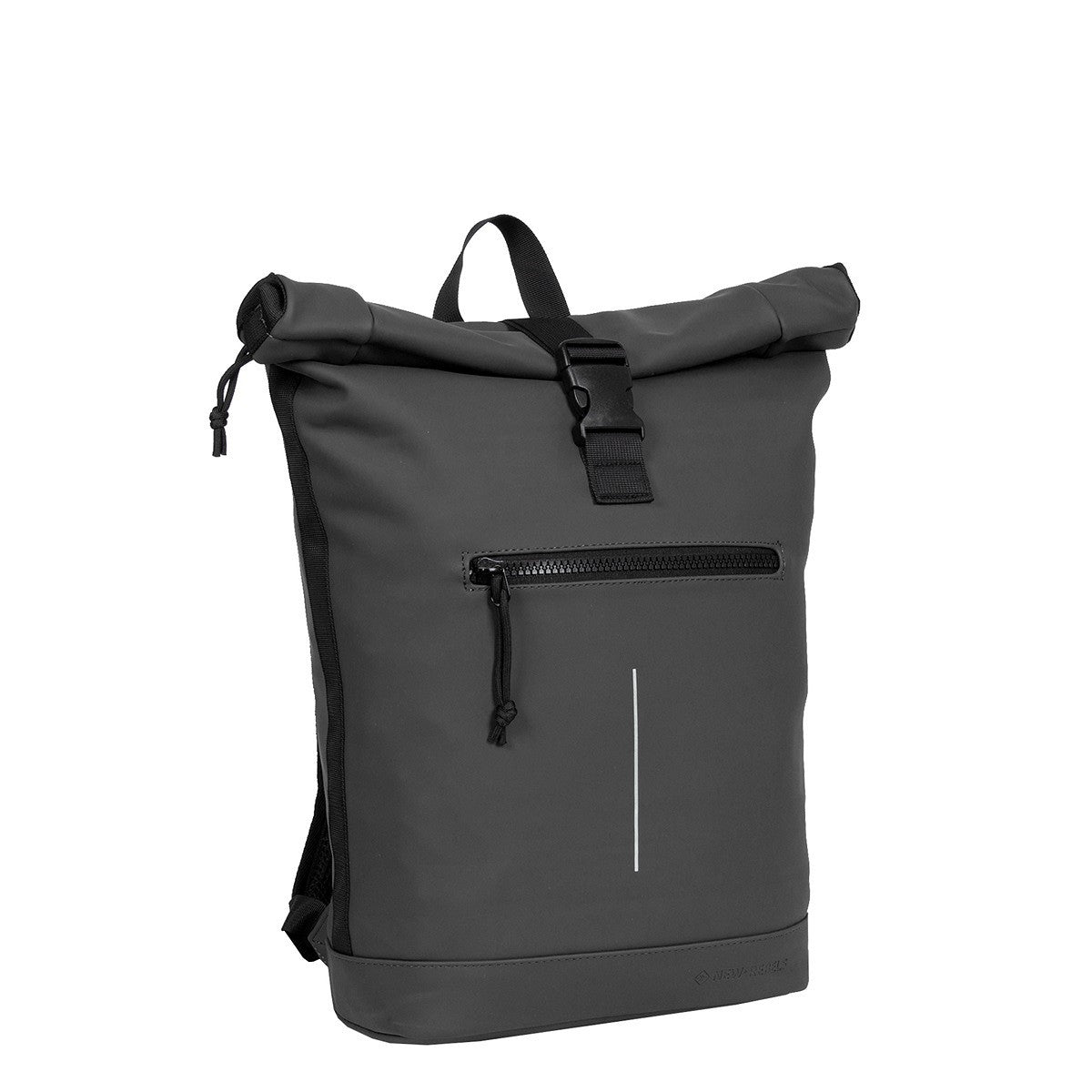 New Rebels Mart Roll Up Rolltop Kurier Rucksack New York, wasserabweisend, Laptopfach schwarz