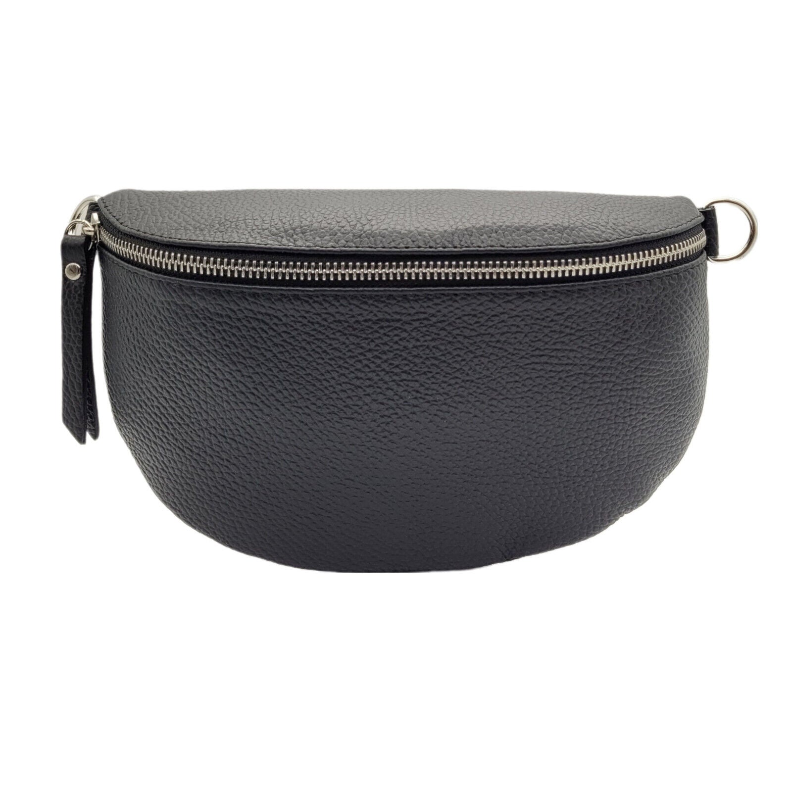 echt Leder Damen Crossbag Umhängetasche Schultertasche Handtasche made in Italy schwarz