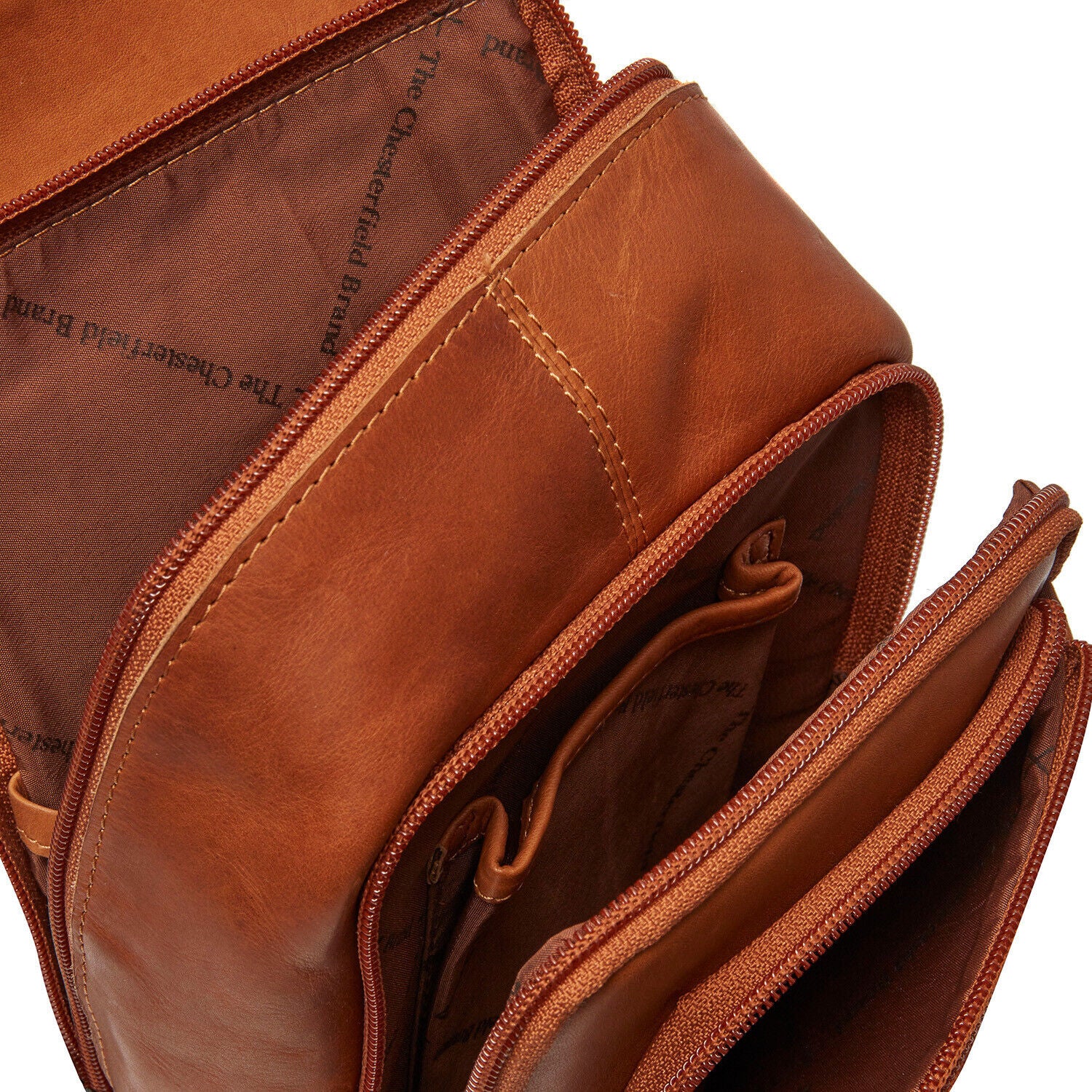 The Chesterfield Brand echt Leder Crossbag Slingbag Crossbodybag Umhängetasche Riga cognac