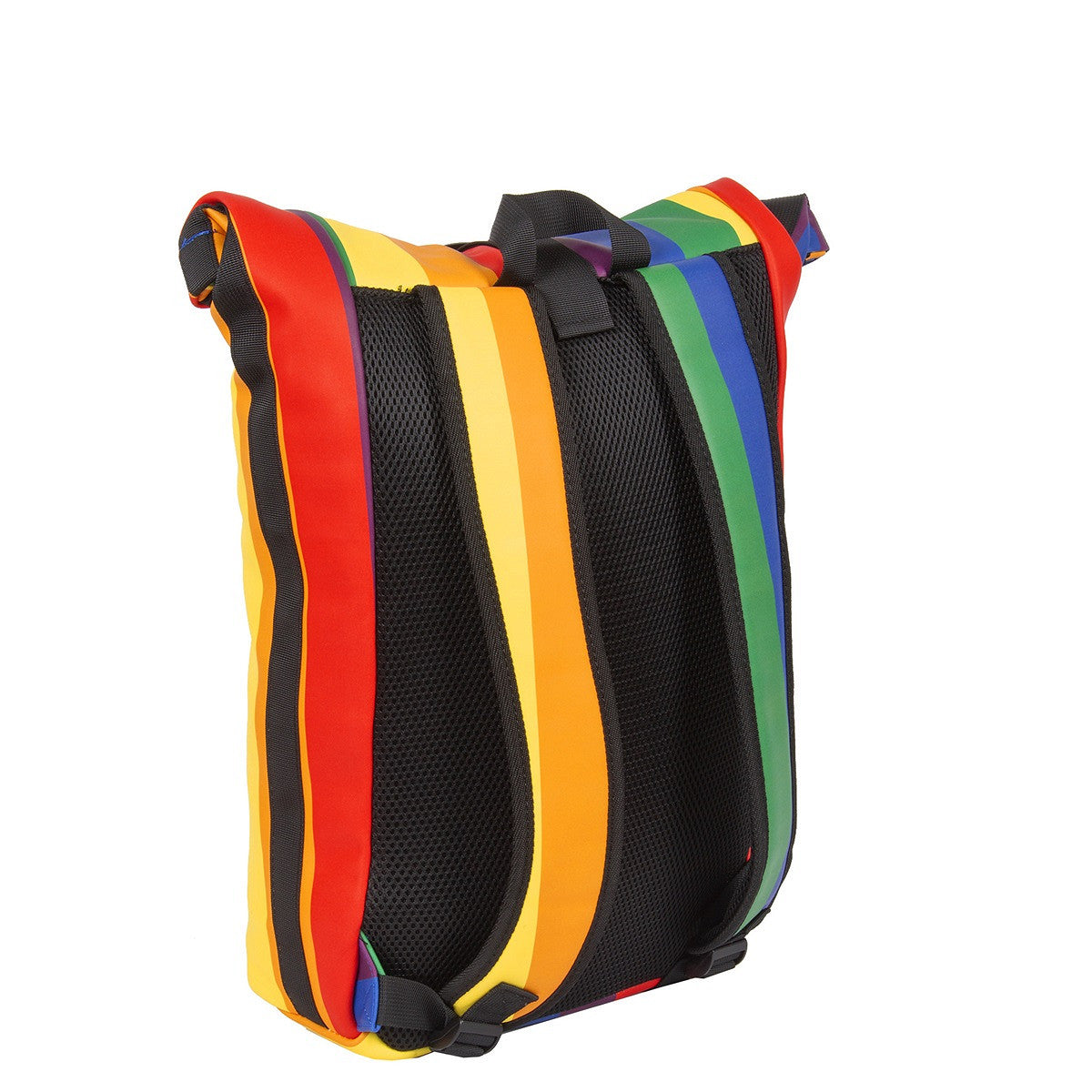 New Rebels Mart Roll Up Rolltop Kurier Rucksack New York, wasserabweisend, Laptopfach Regenbogen