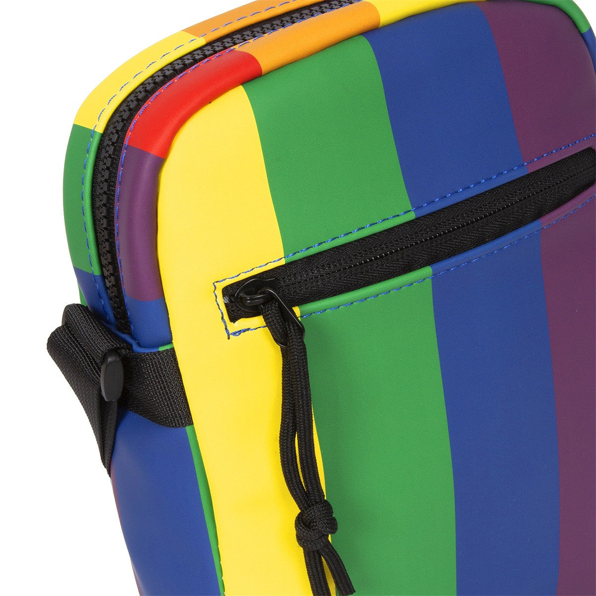 New Rebels Columbus Topzip kleine Umhängetasche Schultertasche wasserabweisendes Planenmaterial, Regenbogen