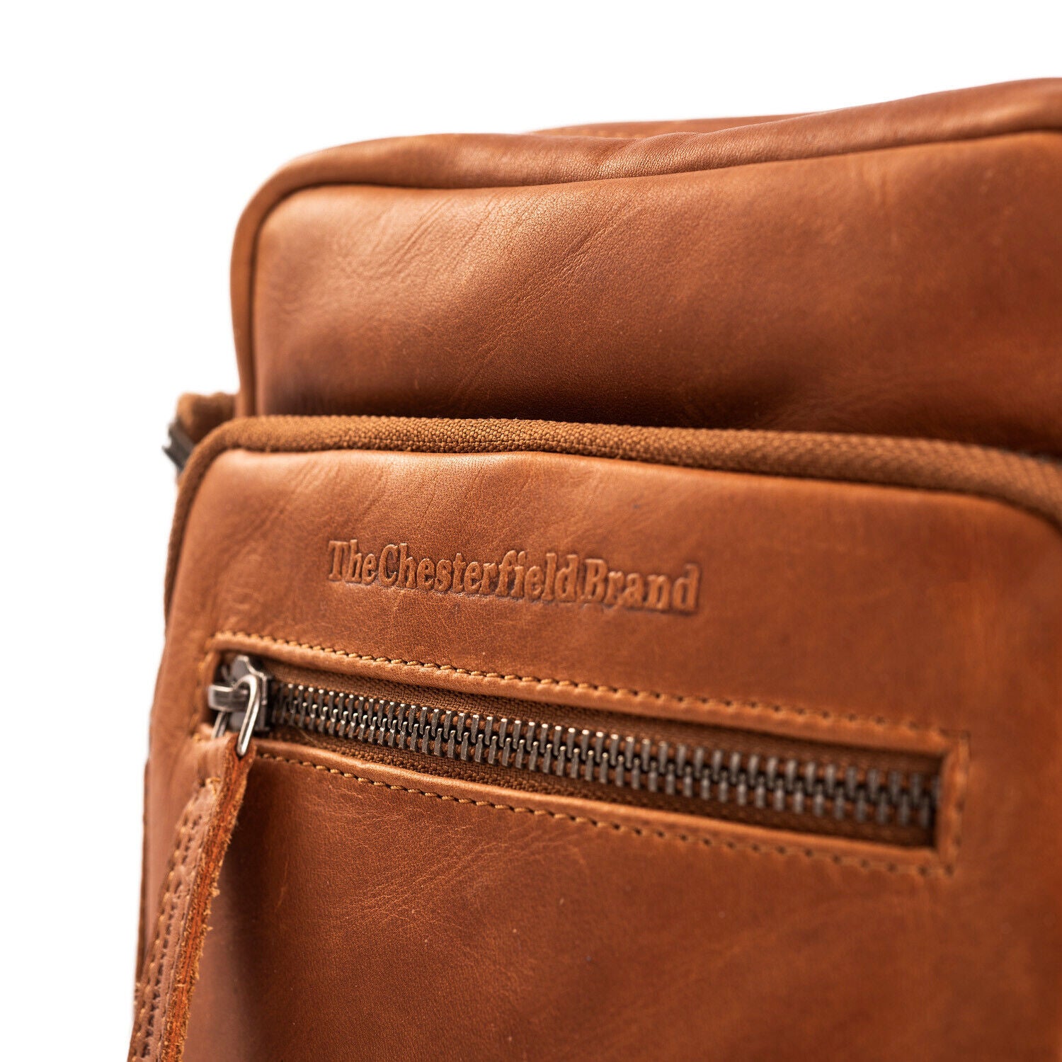 The Chesterfield Brand echt Leder Schultertasche Umhängetasche Birmingham cognac