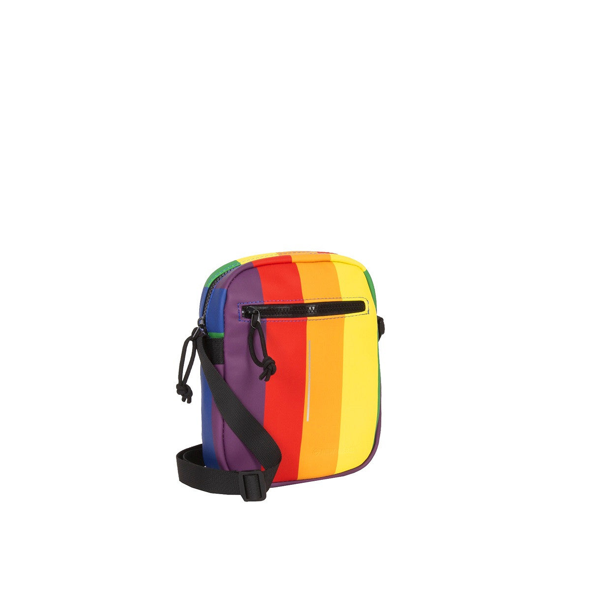 New Rebels Columbus Topzip kleine Umhängetasche Schultertasche wasserabweisendes Planenmaterial, Regenbogen