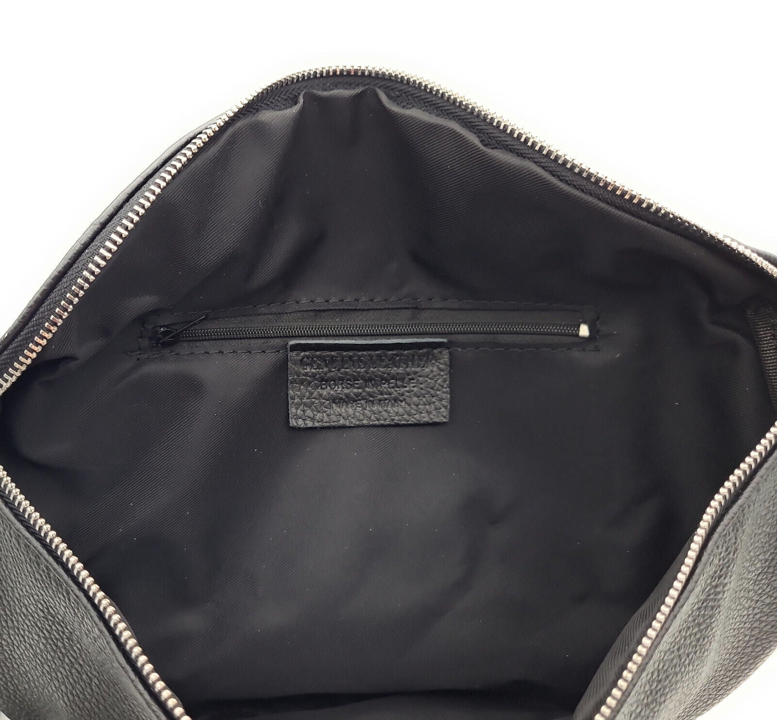 echt Leder XL Damen Crossbag Umhängetasche Schultertasche Handtasche made in Italy schwarz