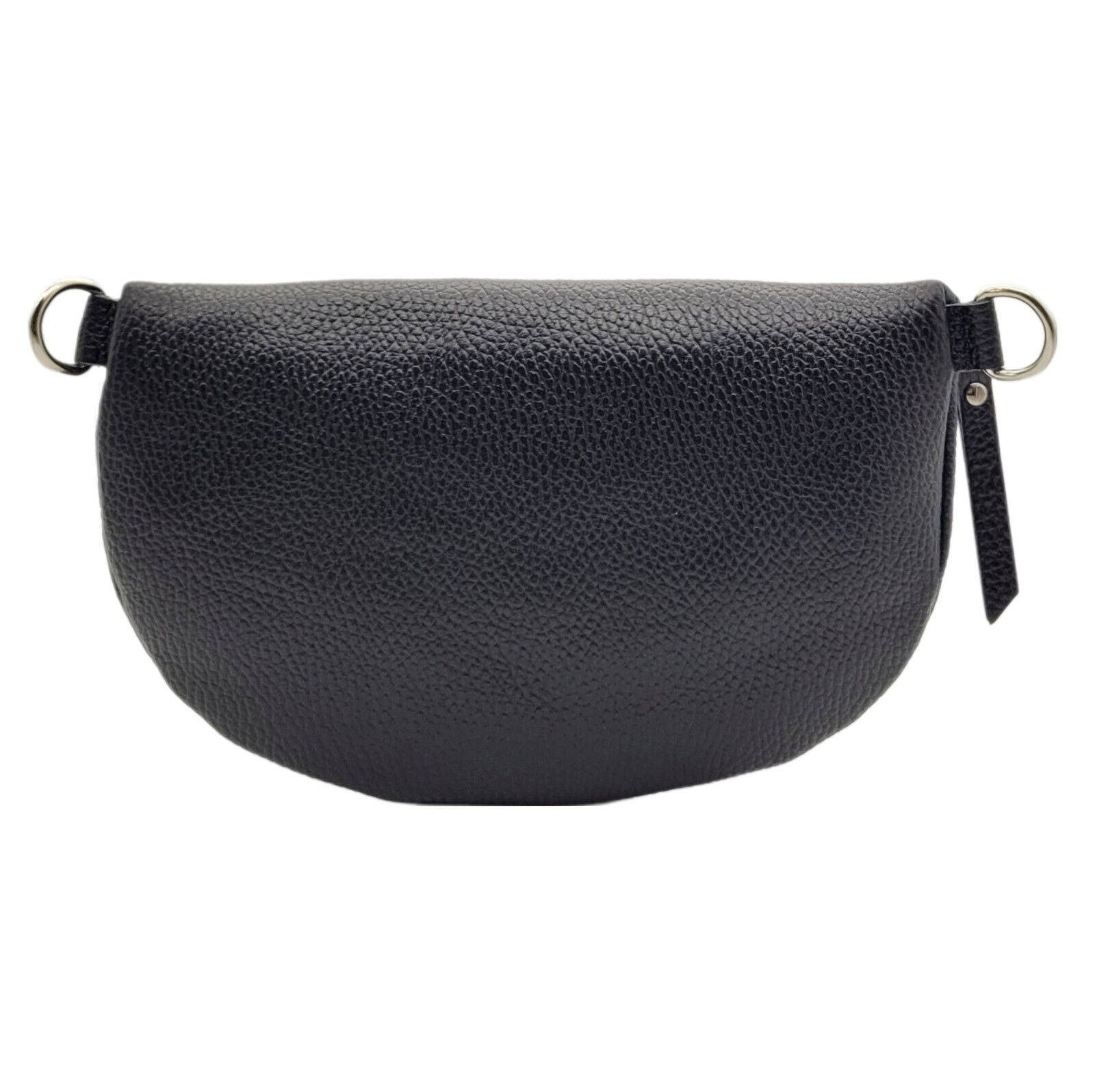 echt Leder Damen Crossbag Umhängetasche Schultertasche Handtasche made in Italy schwarz