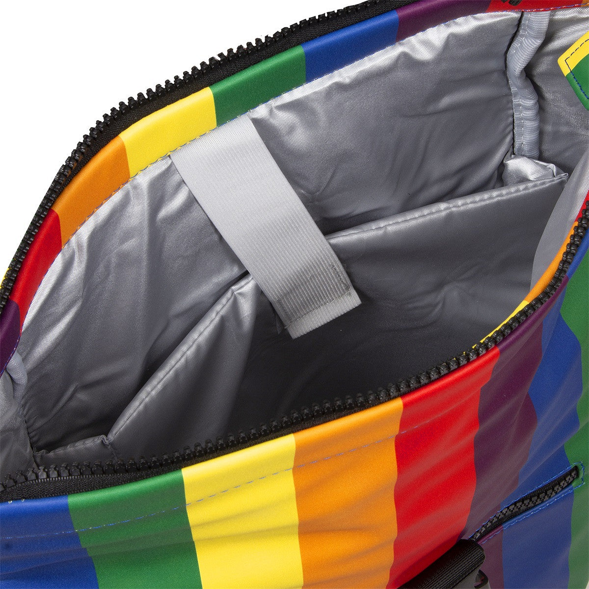 New Rebels Mart Roll Up Rolltop Kurier Rucksack New York, wasserabweisend, Laptopfach Regenbogen