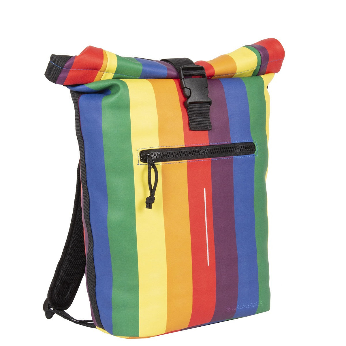 New Rebels Mart Roll Up Rolltop Kurier Rucksack New York, wasserabweisend, Laptopfach Regenbogen