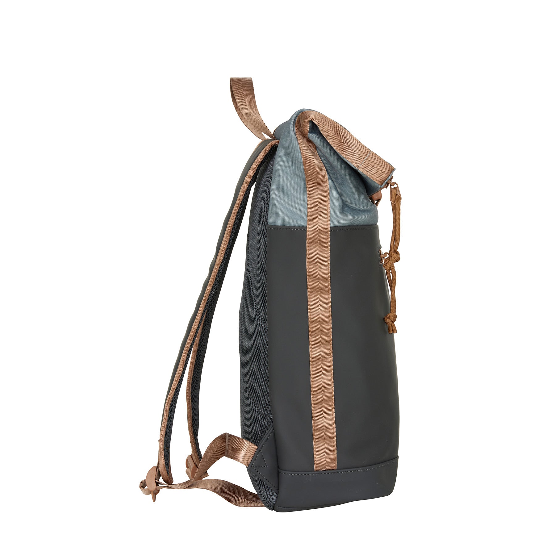 New Rebels Roll Up Rolltop Kurier Rucksack New York Ferron, wasserabweisend, Laptopfach anthrazit kupfer