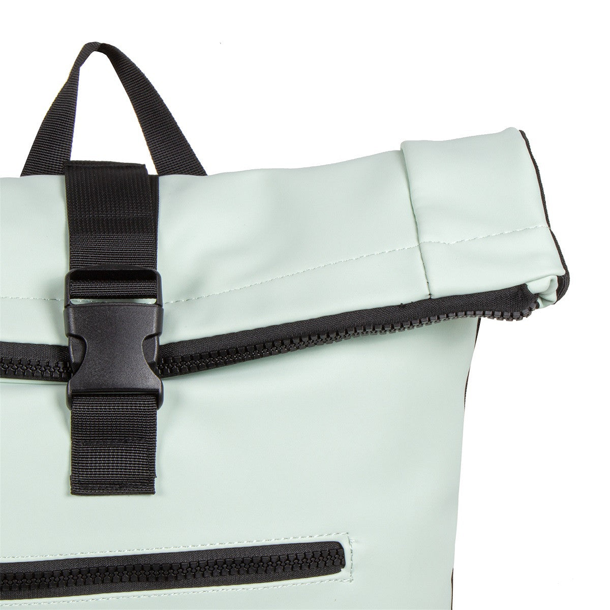 New Rebels Mart Roll Up Rolltop Kurier Rucksack New York, wasserabweisend, Laptopfach mint grün