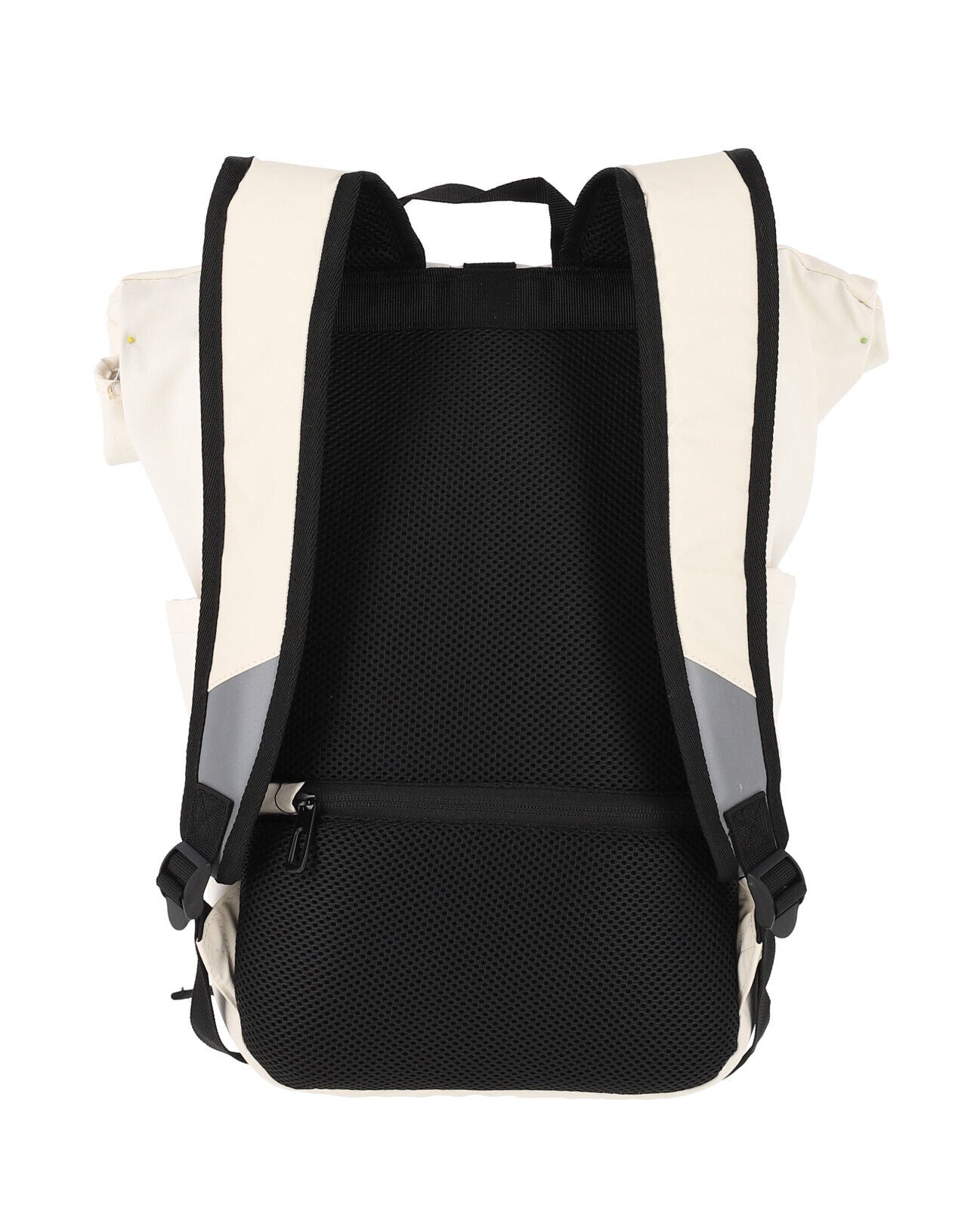 Travelite Rollup Fahrrad Rucksack Kurierrucksack Daypack aus wasserfester Plane mit Reflektoren creme weiß