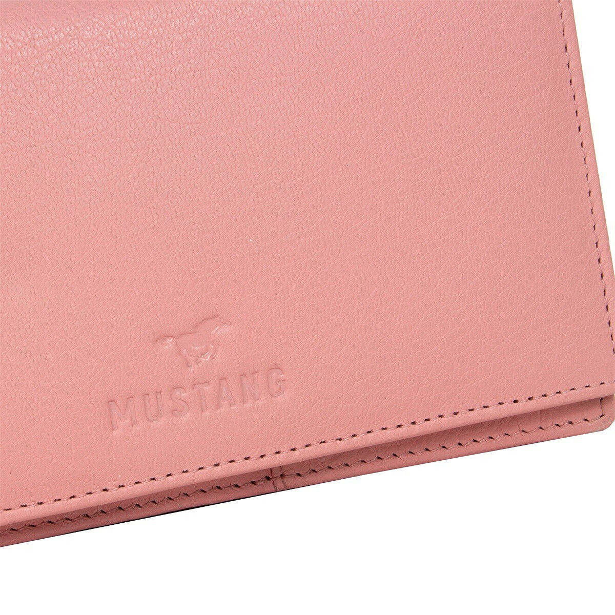 Mustang echt Leder Damen Geldbörse Portemonnaie mit RFID Schutz pink rosé