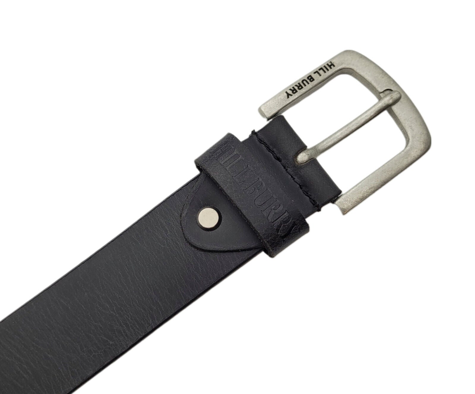 Hill Burry echt Leder Herren Gürtel 100cm (Taille) 40mm breit kürzbar Vollleder schwarz