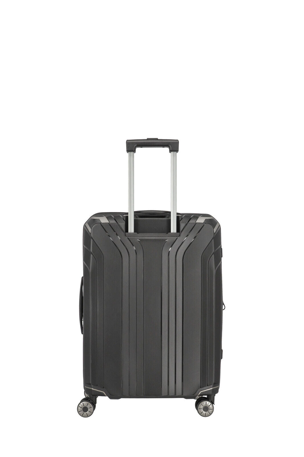 Travelite Elvaa Reisekoffer M Trolley Koffer 66cm 4 Rad / Rollen TSA bruchfest Dehnfalte schwarz