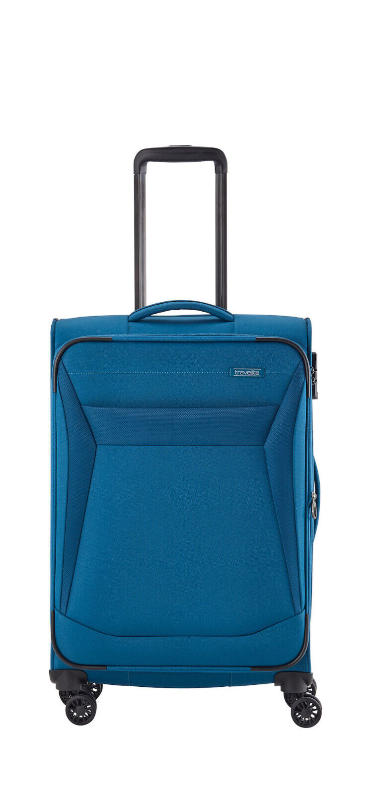 Travelite Chios Reisekoffer M Trolley Koffer 67cm 4 Rad / Rollen Dehnfalte TSA petrol