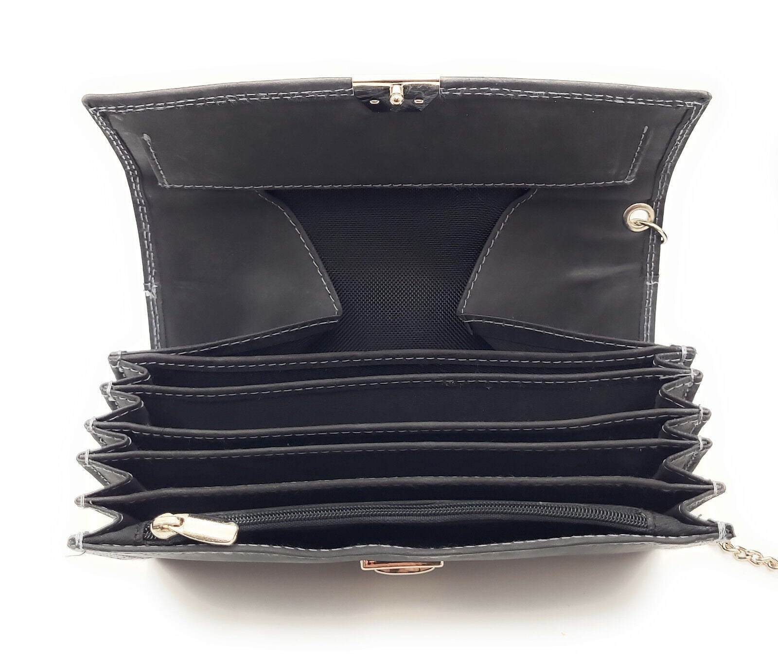 Lemasi echt Leder Kellner Set Kellnerbörse + Holster Halfter Köcher + Kette schwarz