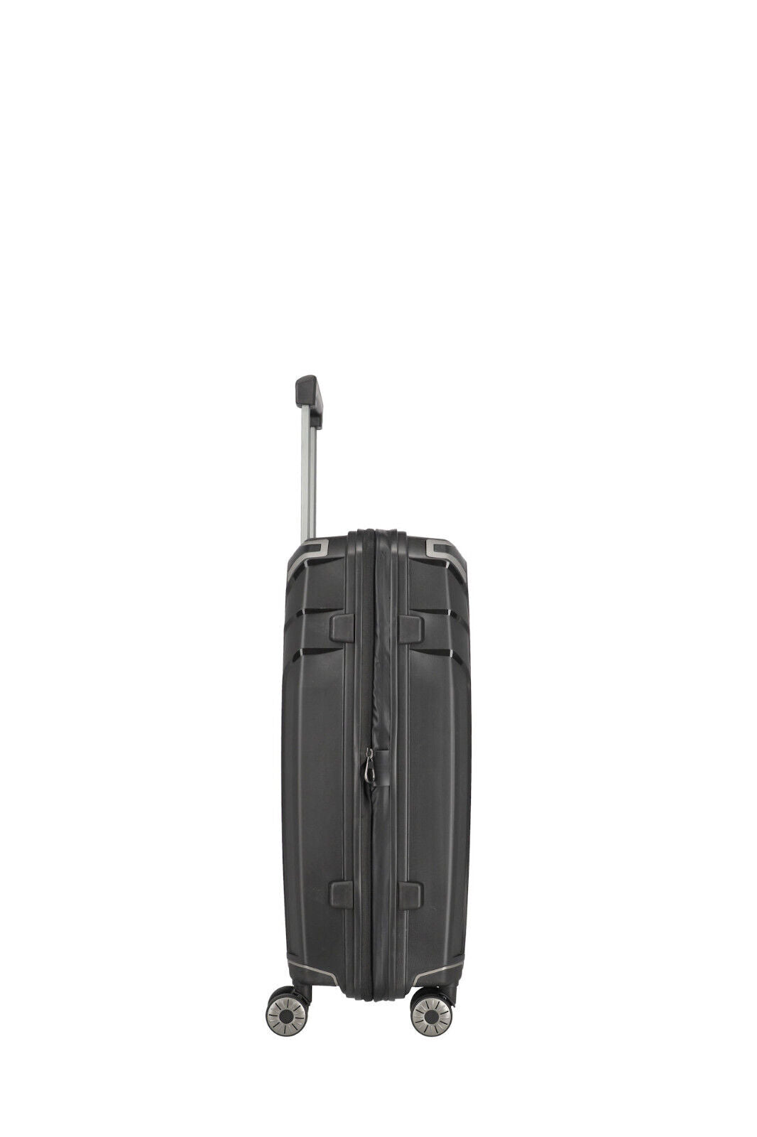 Travelite Elvaa Reisekoffer M Trolley Koffer 66cm 4 Rad / Rollen TSA bruchfest Dehnfalte schwarz