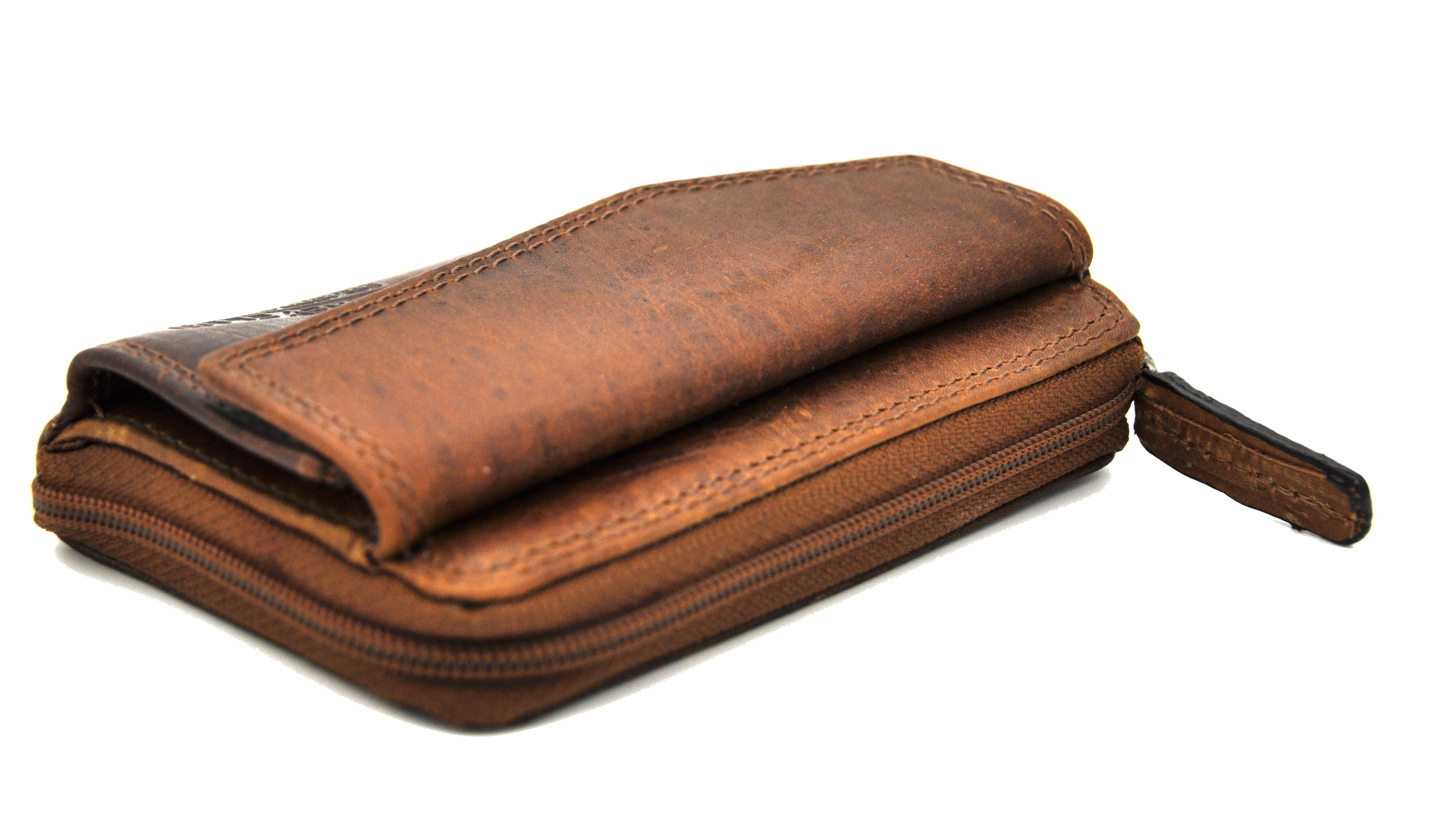 Jockey Club XL Schlüssel-Etui Mappe Schlüsseltasche Sauvage-Leder cognac braun mit RFID Schutz