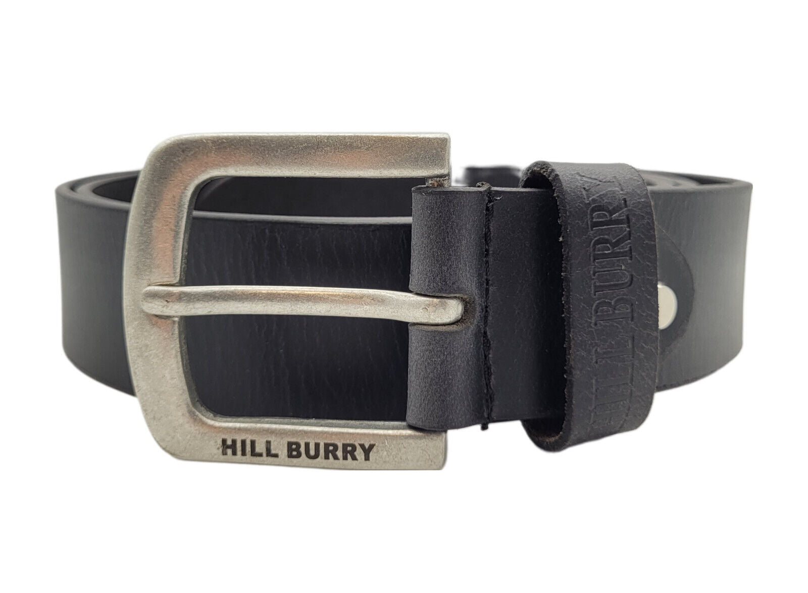 Hill Burry echt Leder Herren Gürtel 110cm (Taille) 40mm breit kürzbar Vollleder schwarz