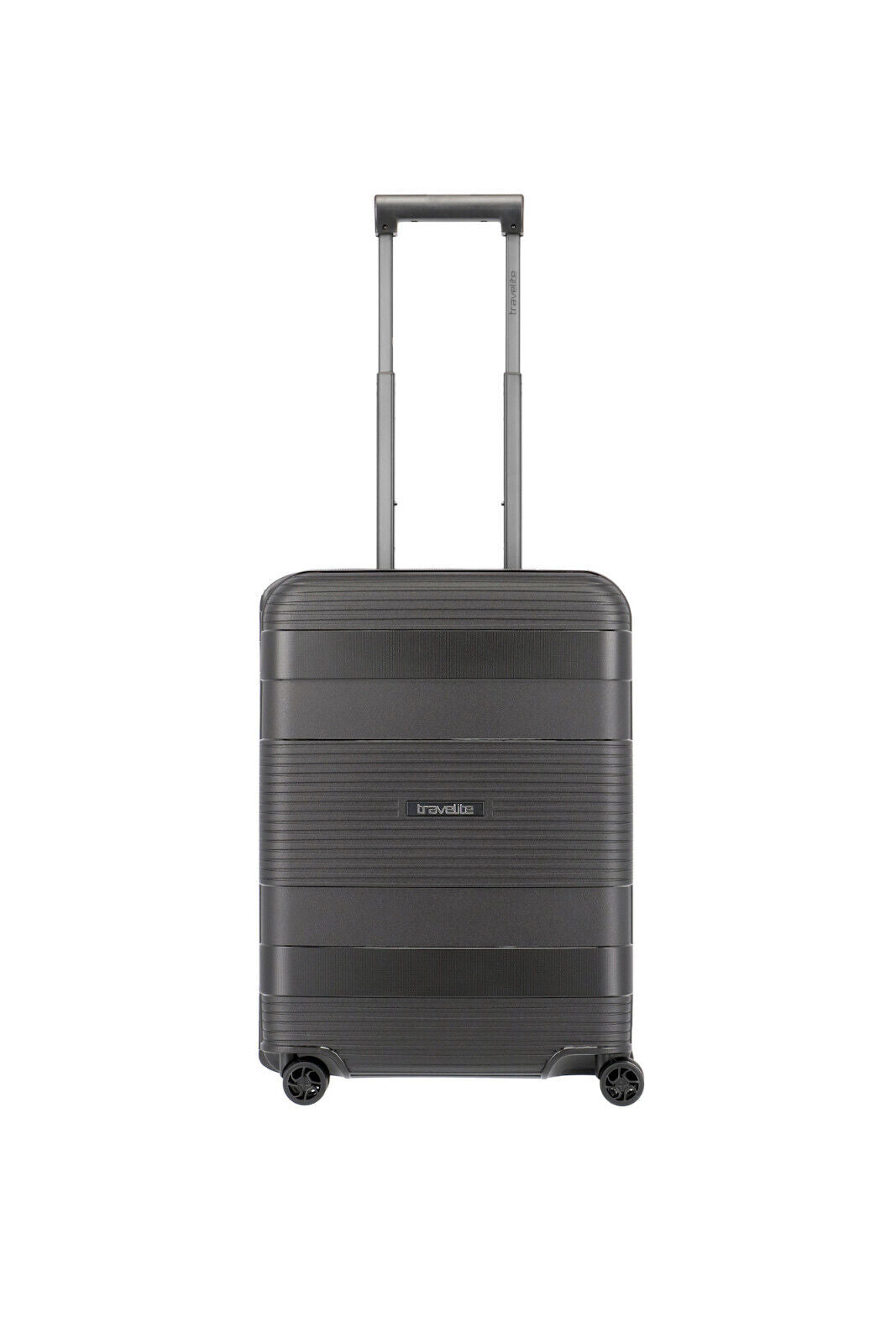 Travelite Korfu Reisekoffer S Trolley Rahmen Koffer 55cm 4 Rad / Rollen TSA Handgepäck schwarz