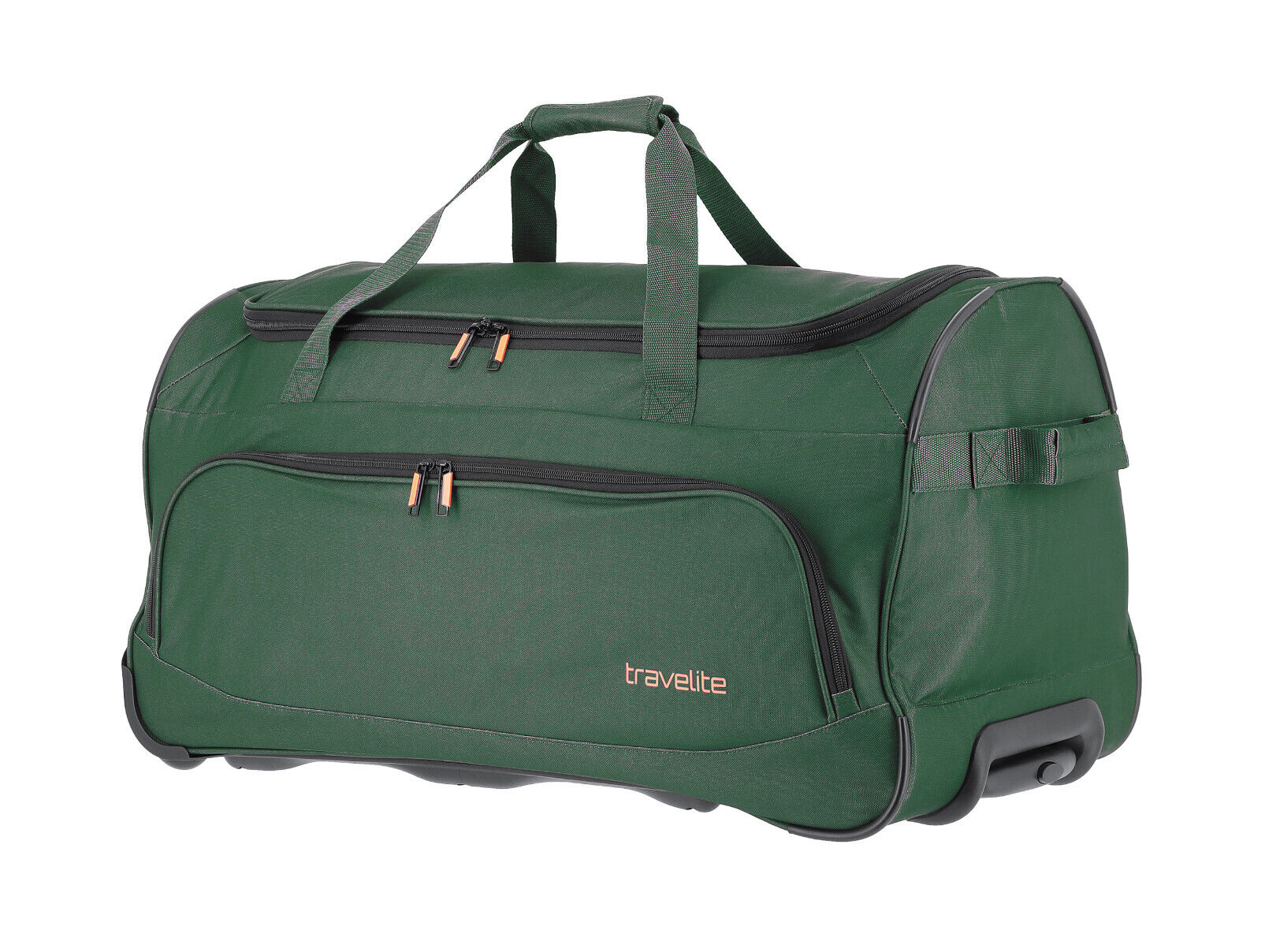 Travelite 2-Rad Trolley Roll-Reisetasche mit Rollen Basics Fresh dunkelgrün