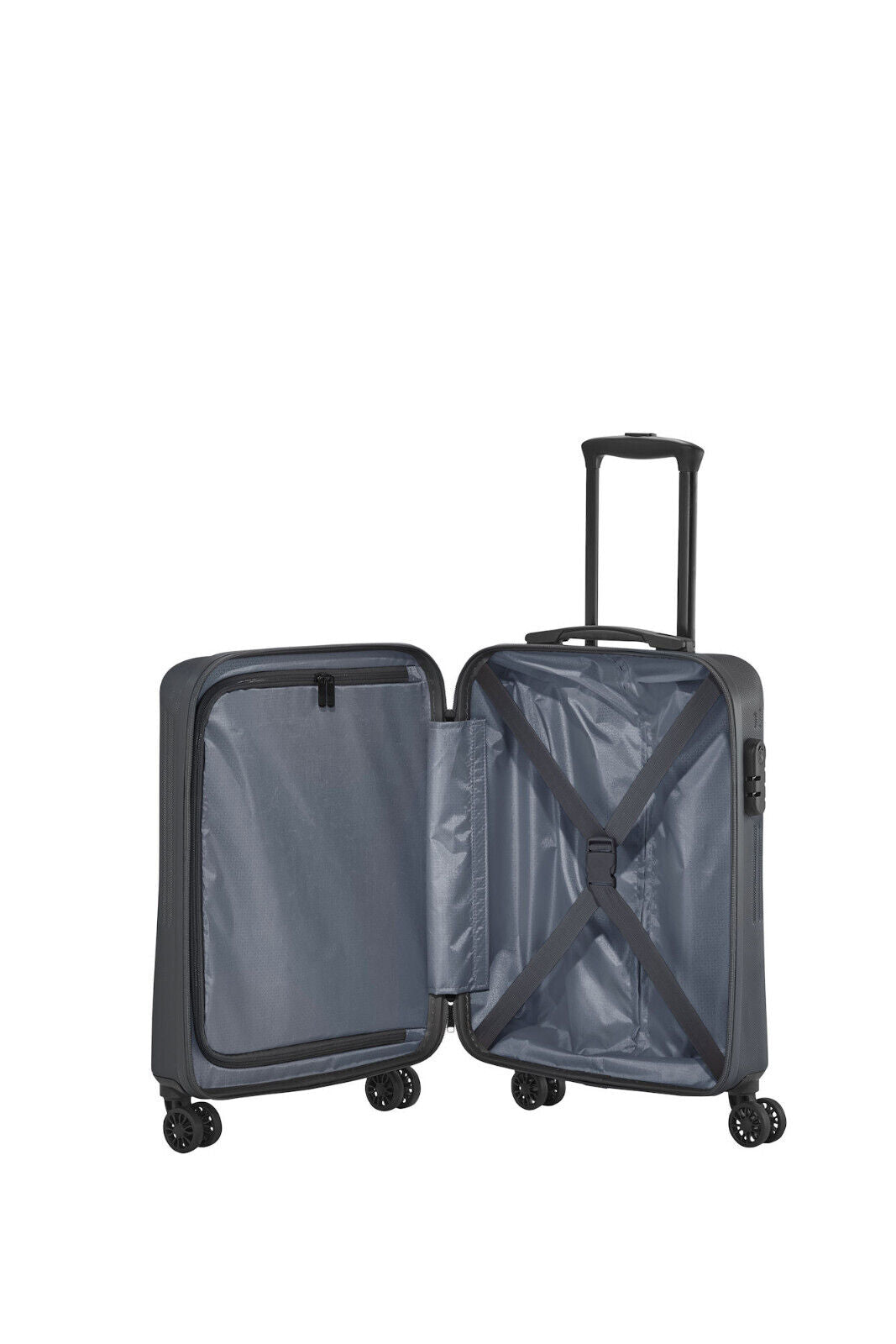 Travelite Bali Handgepäck S Trolley Koffer 55cm 4 Rad / Rollen Hartschale anthrazit