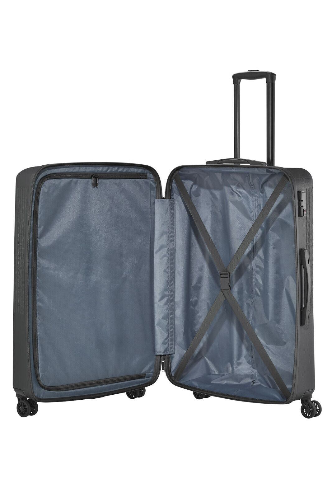 Travelite Bali Reisekoffer L Trolley Koffer 77cm 4 Rad / Rollen TSA Hartschale anthrazit