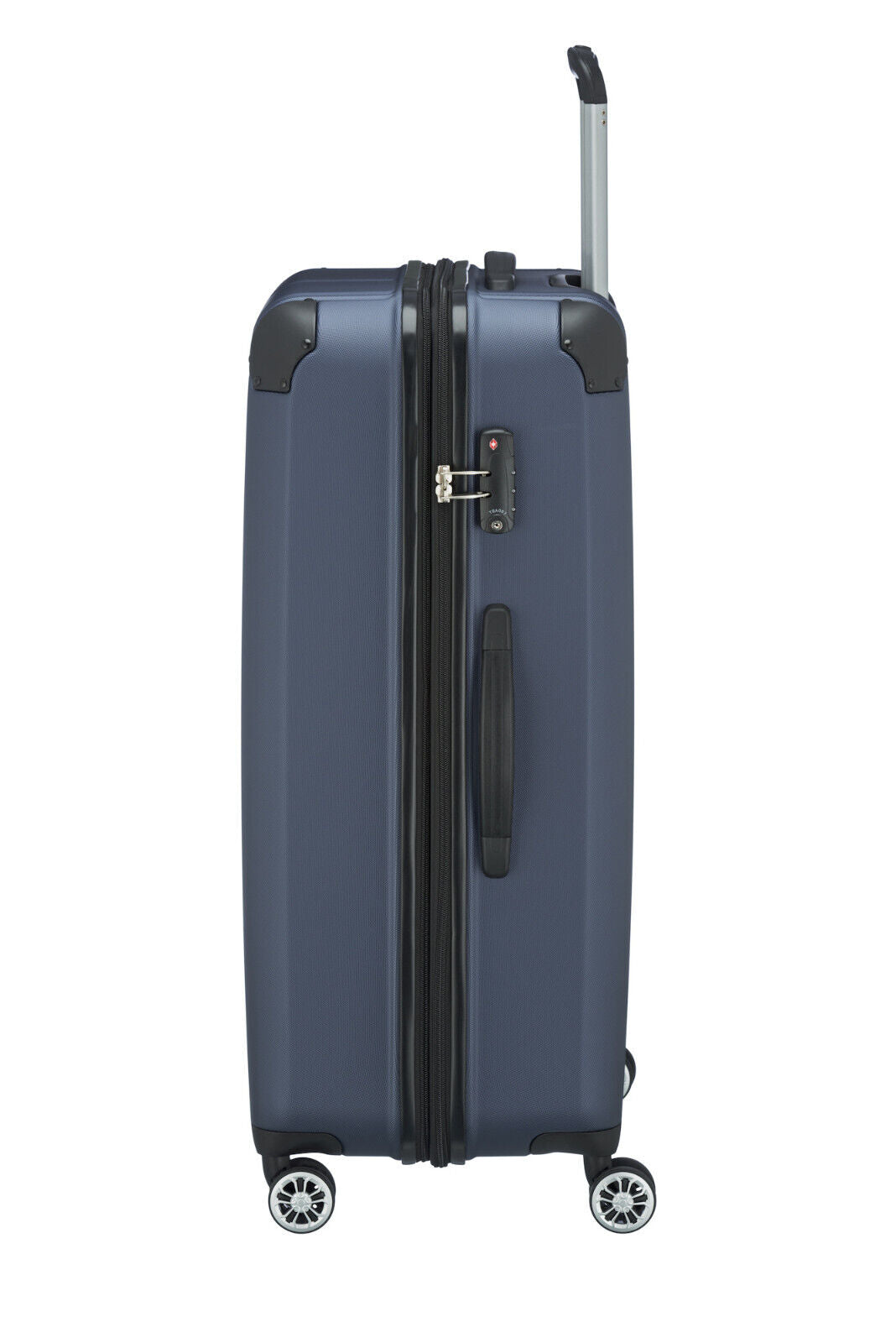 Travelite City Reisekoffer L Trolley Koffer 77cm 4 Rad / Rollen TSA Dehnfalte marine blau