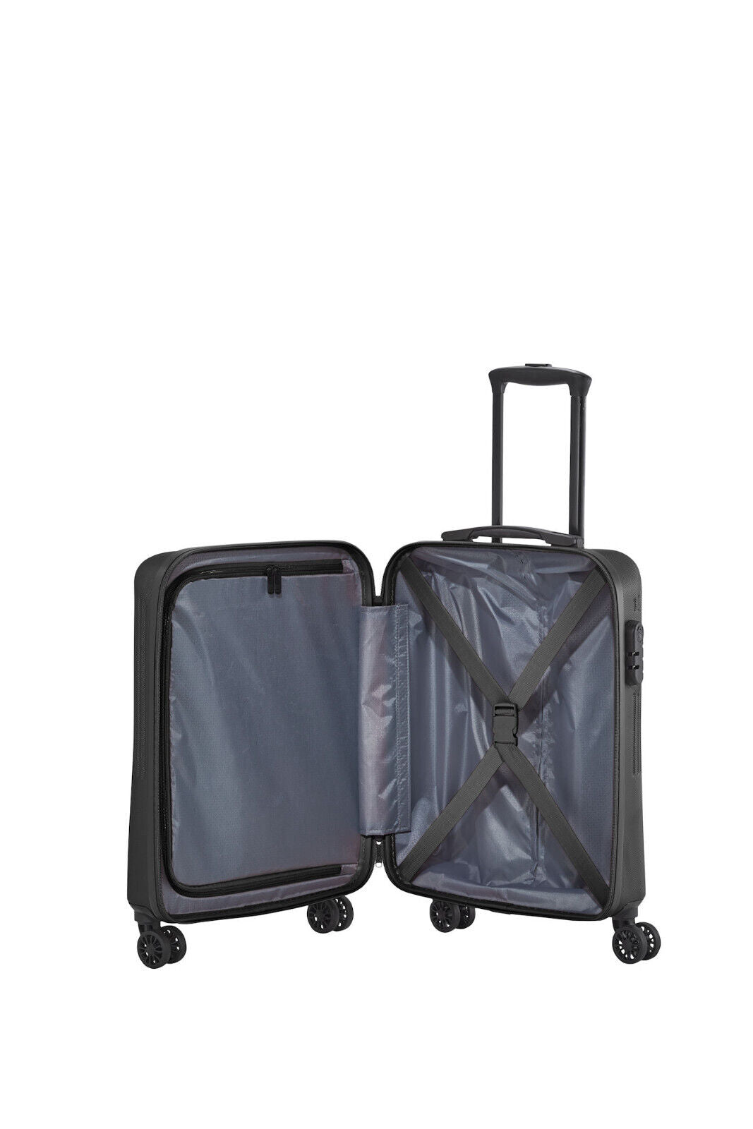 Travelite Bali Handgepäck S Trolley Koffer 55cm 4 Rad / Rollen Hartschale schwarz