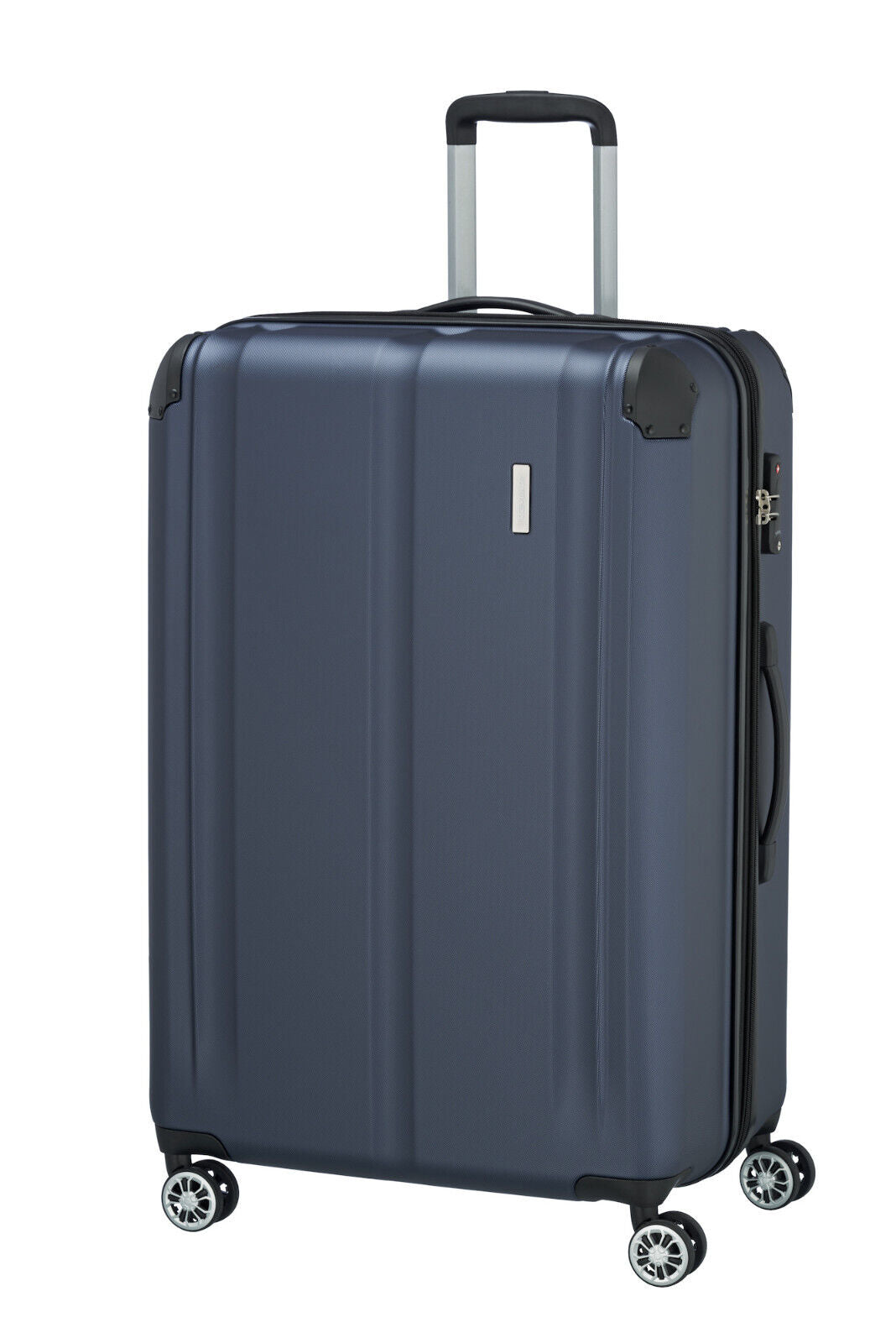 Travelite City Reisekoffer L Trolley Koffer 77cm 4 Rad / Rollen TSA Dehnfalte marine blau