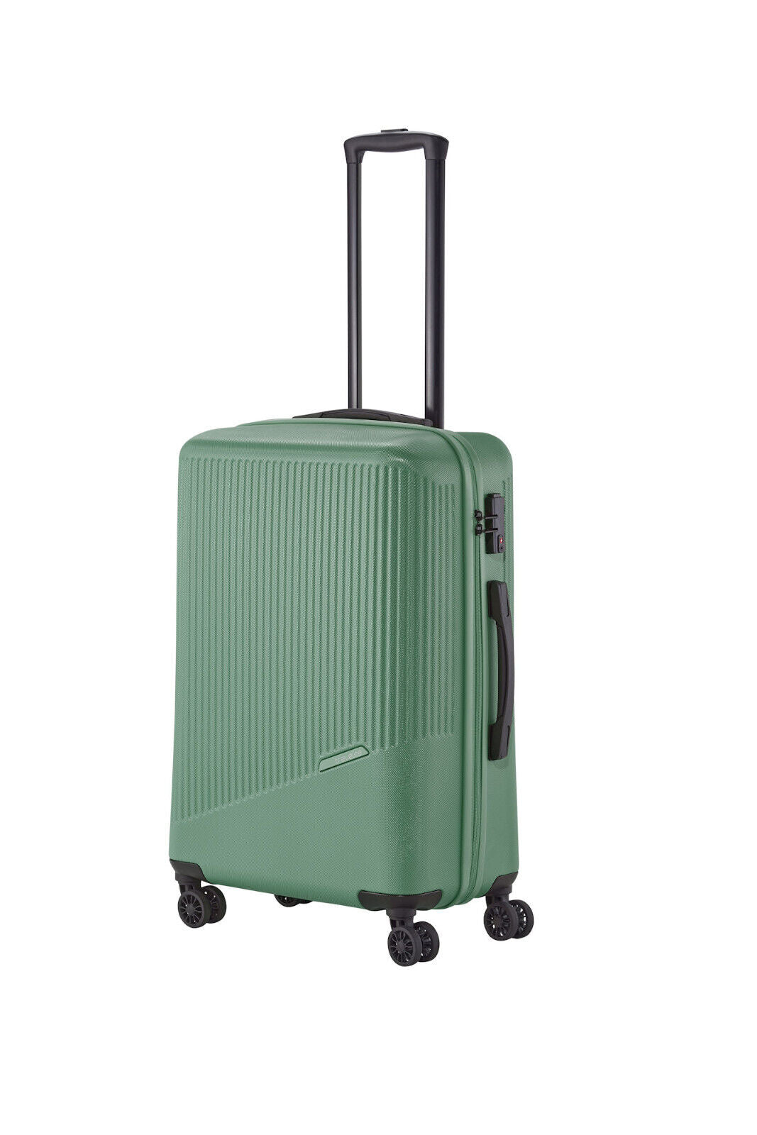 Travelite Bali Reisekoffer M Trolley 67cm 4 Rad Rollen TSA Hartschale grün