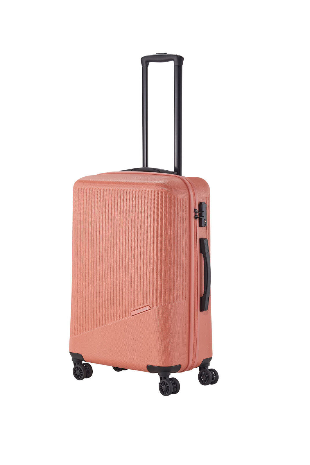 Travelite Bali Reisekoffer M Trolley 67cm 4 Rad Rollen TSA Hartschale koralle