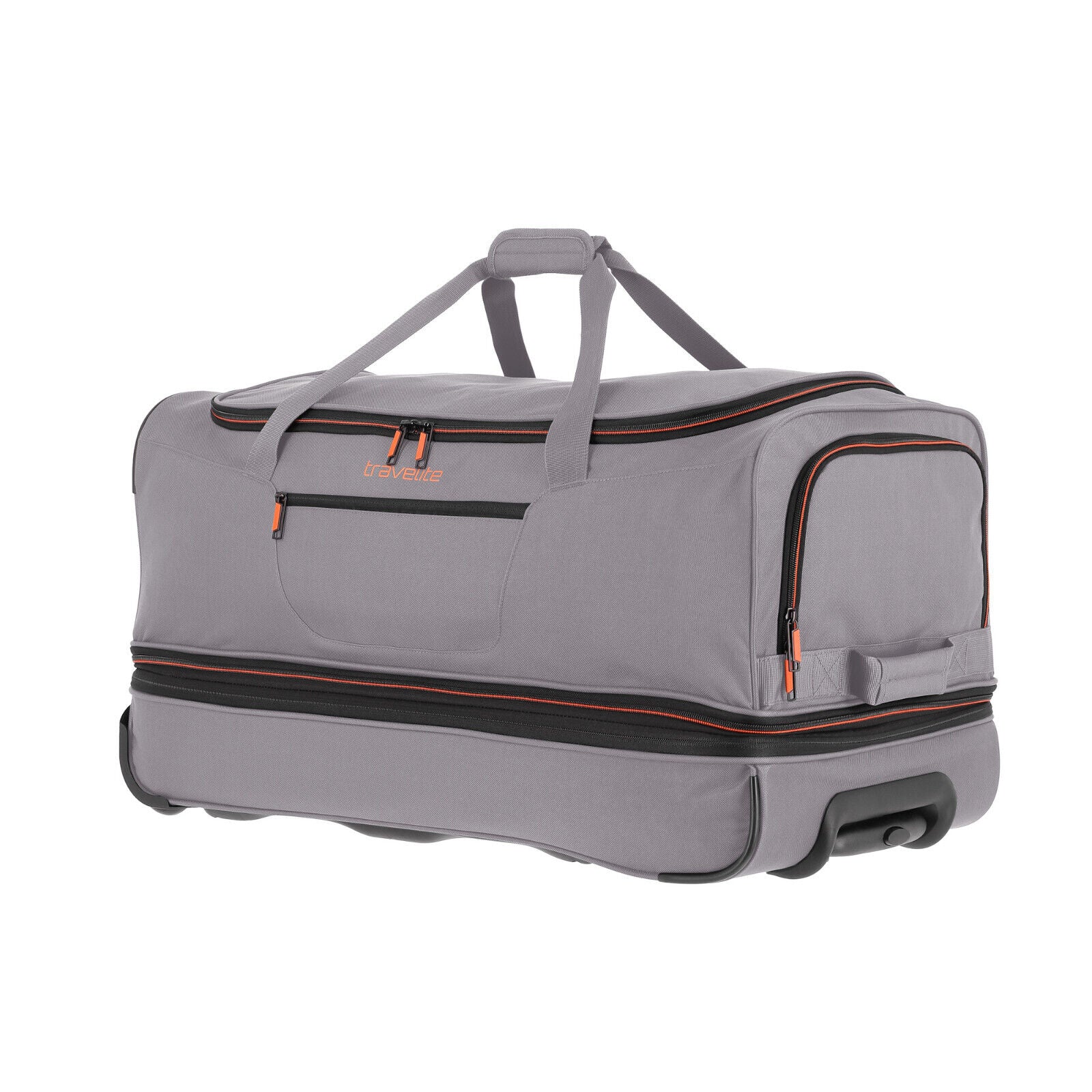 Travelite 2-Rad Trolley Roll-Reisetasche mit Rollen Basics L erweiterbar grau