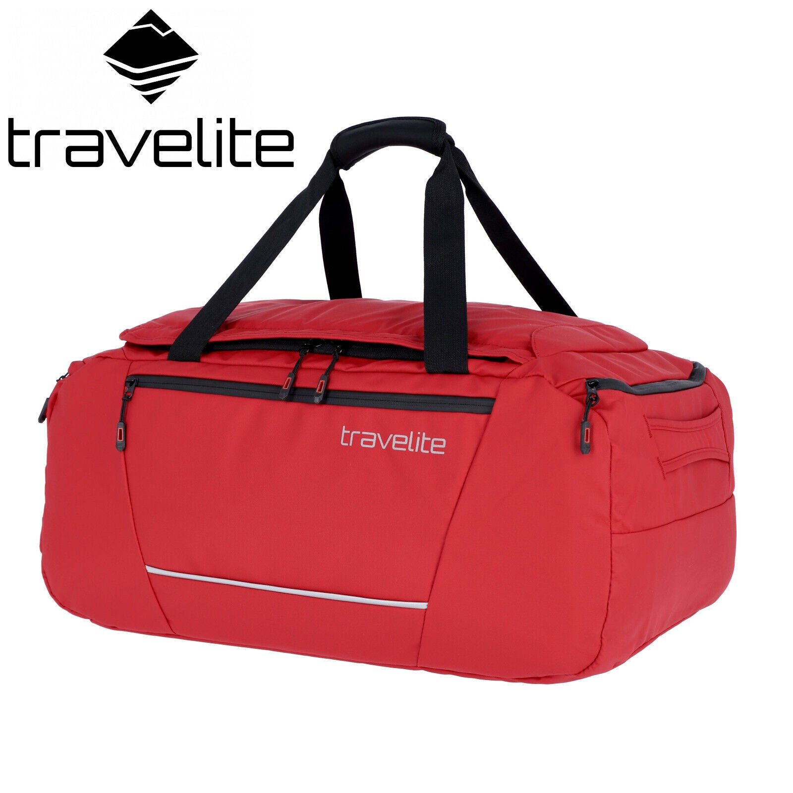 Travelite Basics Sport Reisetasche wasserabweisend + wasserabweisende Reißverschlüsse rot